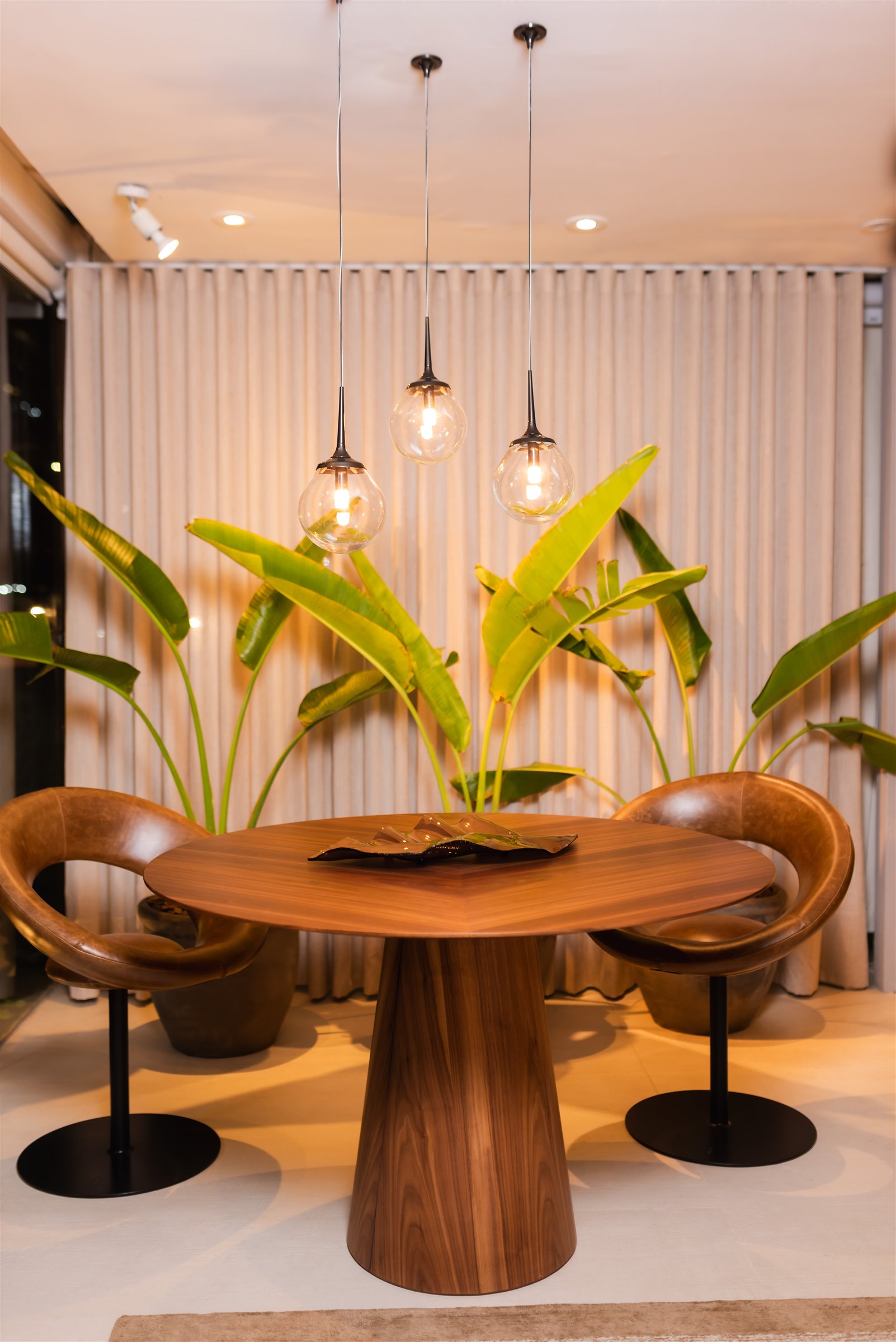 Vitrine Fátima Lima, mobiliário e vegetação